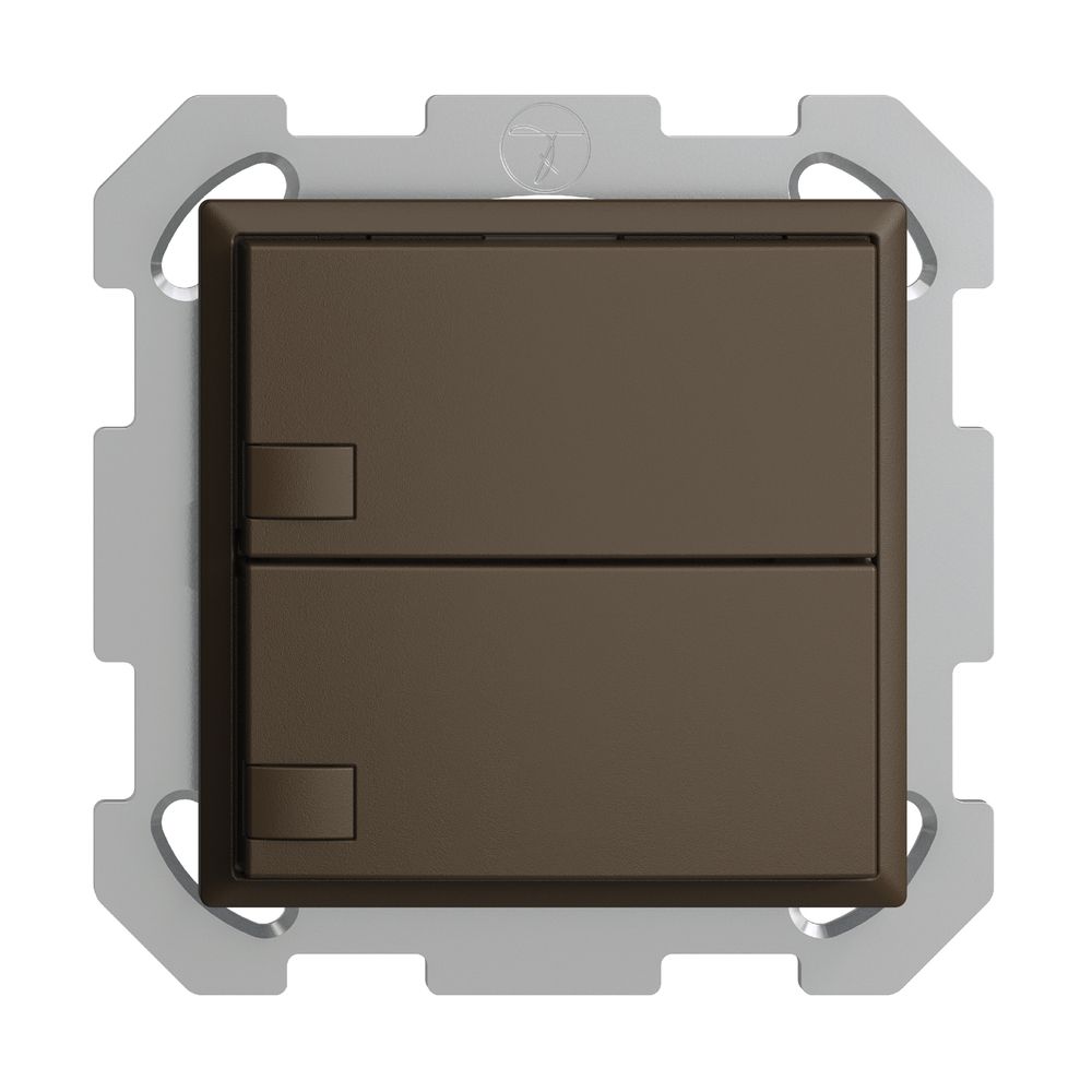 UP-KNX-Taster RGB EDUE, 250mW, o.LED, 2×Taste, 1×Tastenb., cof