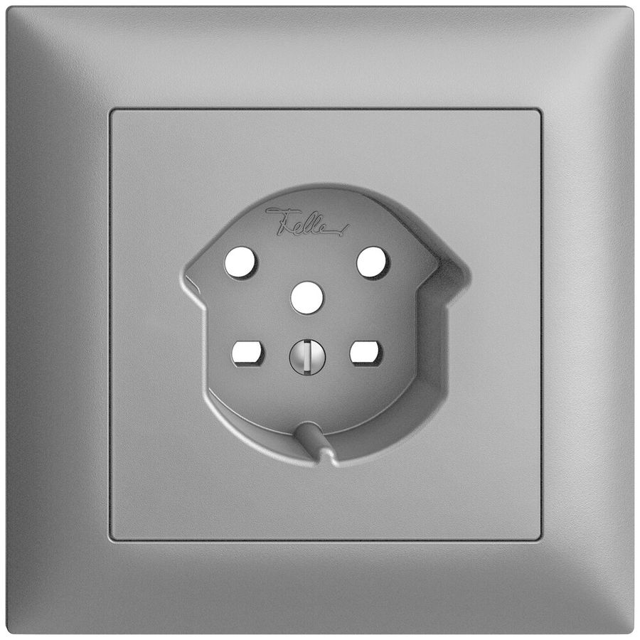 Kit frontal ENC EDIZIOdue silver 88×88mm 1×T15A