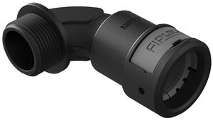 Verbinder 90° Plica FIPLOCK Nennweite 12 M20×1.5mm schwarz