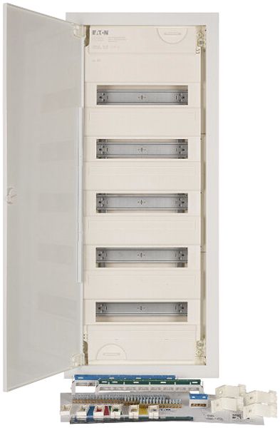 Tableau de distribution ENC ETN, 5 rangées 60UM, porte extra-plate, borne à vis