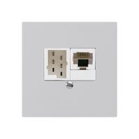 Boîte ENC kallysto 1×RJ45u+1×TT83 gris clair