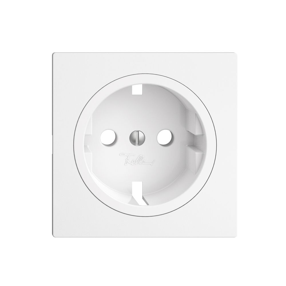 Plaque frontale EDIZIOdue F pour prise SCHUKO, 60×60 mm blanc