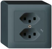 Presa AP Hager kallysto 2×T23 1×S Q antracite