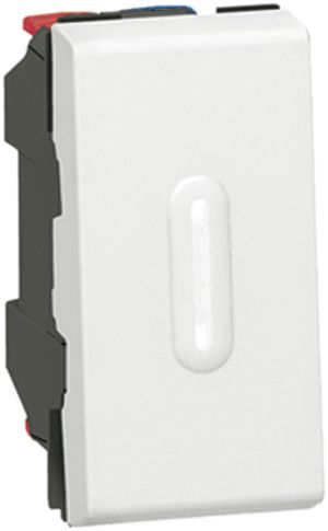 Interrupteur à bascule lum. INC MOS 3/1L 10A blanc 1mod.