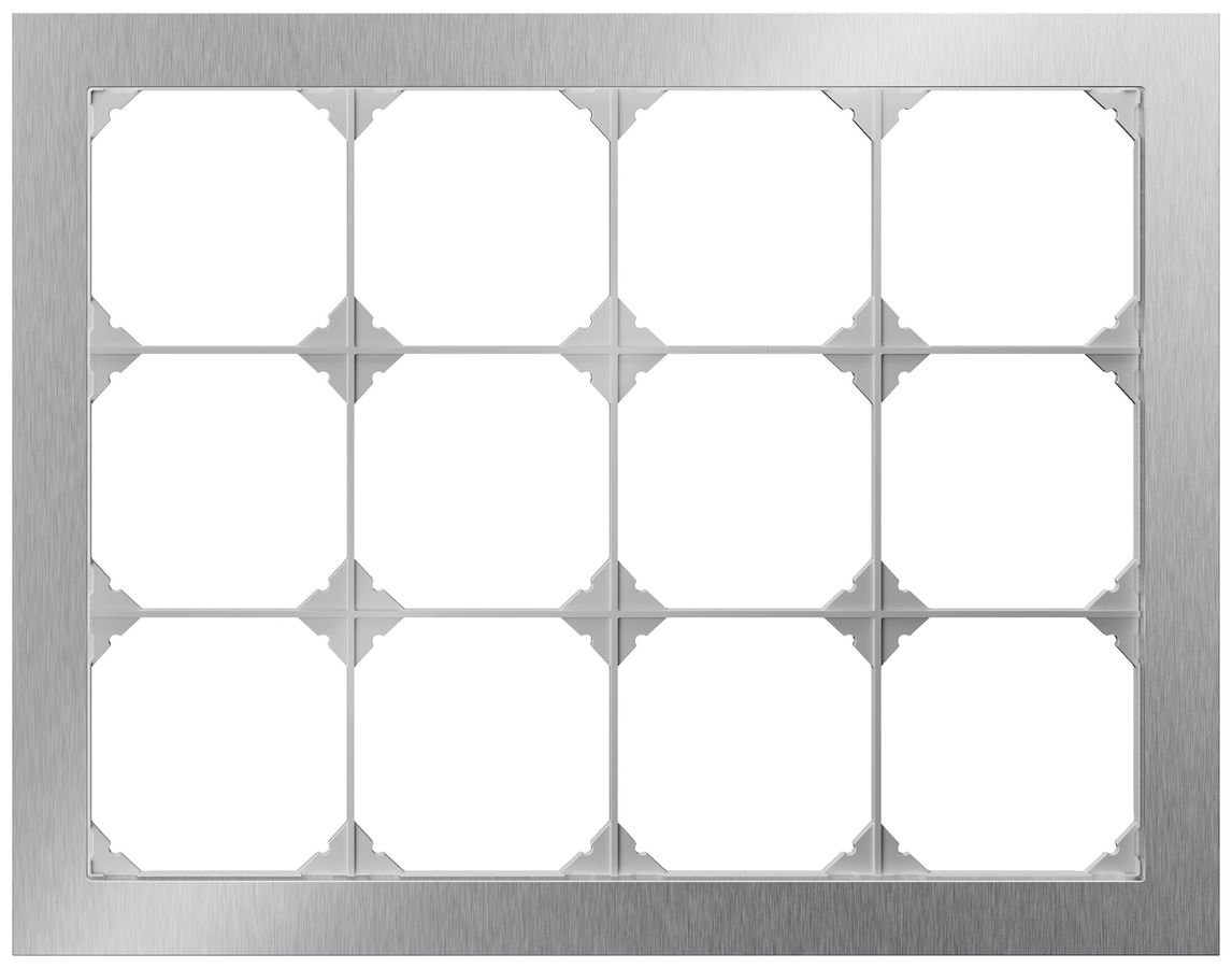 Cadre de recouvrement ENC EDIZIO.liv prestige SNAPFIX® 3×4 274×214mm acier af.Cr
