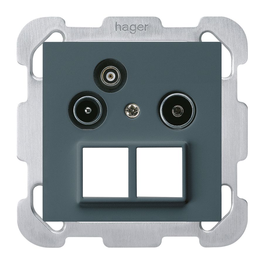 UP-Antennendose R/TV-Daten kallysto HMS B 2GHz 11db anthrazit