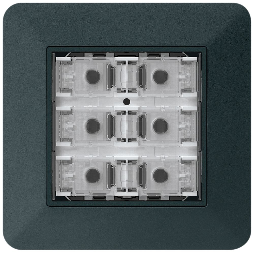 Poussoir KNX ENC KTR p.6×touches 6×points actionnables LED noir