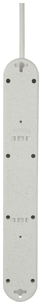Prise multiple Re:Life 10A avec interrupteur EN/HORS 7×T13 1.8m blanc