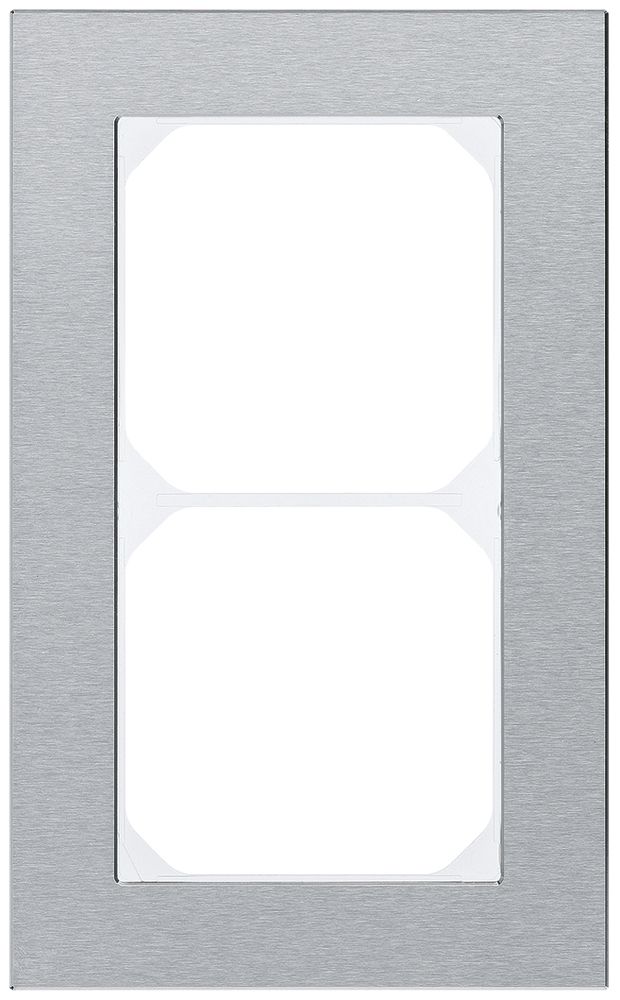 Abdeckrahmen KAL.art 2×1 154×94mm Edelstahl gebürstet