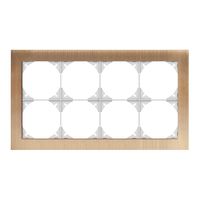 Telaio di copertura EDIZIOdue prestige 2×4 ottone champagne