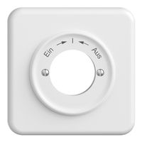 Frontset STANDARDdue Ein->I<-Aus weiss 90×90mm für Schwenktaster