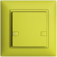 Pulsante univ. INC 1×2t mors. innest. EDIZIOdue lemon con LED