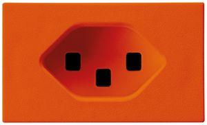 Prise INC FLF Hager type 23 orange avec bornes enfichables