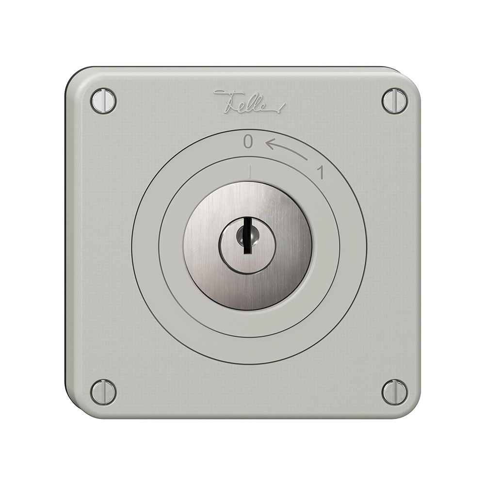 Contact pivotant NEVO, avec serrure&2 clés, KS, 0 <- 1, gris clair