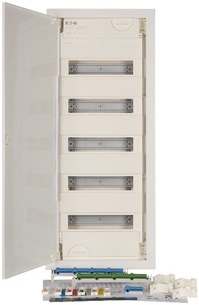 Tableau de distribution ENC ETN, 5 rangées 60UM, porte plate, borne enfichable