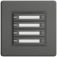 Pulsante universale INC EDIZIO.liv UNI SNAPFIX® c.LED RGB 4× com.2T targ.grs