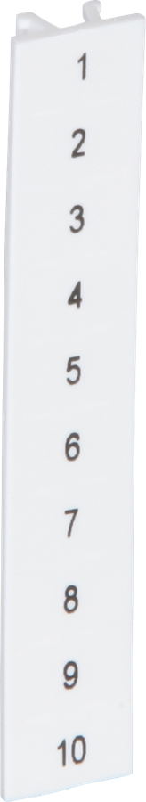 Ruban Zack ZB 1…10 blanc impression transversale à 10 étiquettes 6mm