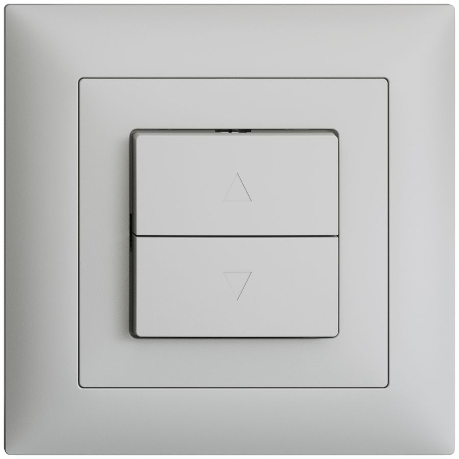 UP-Frontset EDIZIOdue FMI hellgrau für Storentaster/-schalter