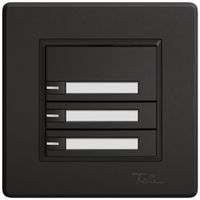 UP-KNX-Taster RGB EDIZIO.liv SNAPFIX® Temperaturfüh.RGB-LED Pap.3×T 1-Tbed.sz