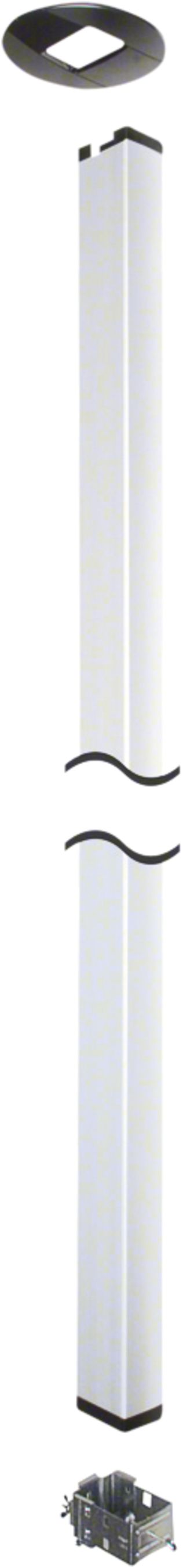 Colonne connexion plafond tehalit DA200 1× fixation flex h=3.4m blanc trafic