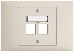 Kit de montage INC EDIZIOdue BKE, sortie droite 2×Keystone crema