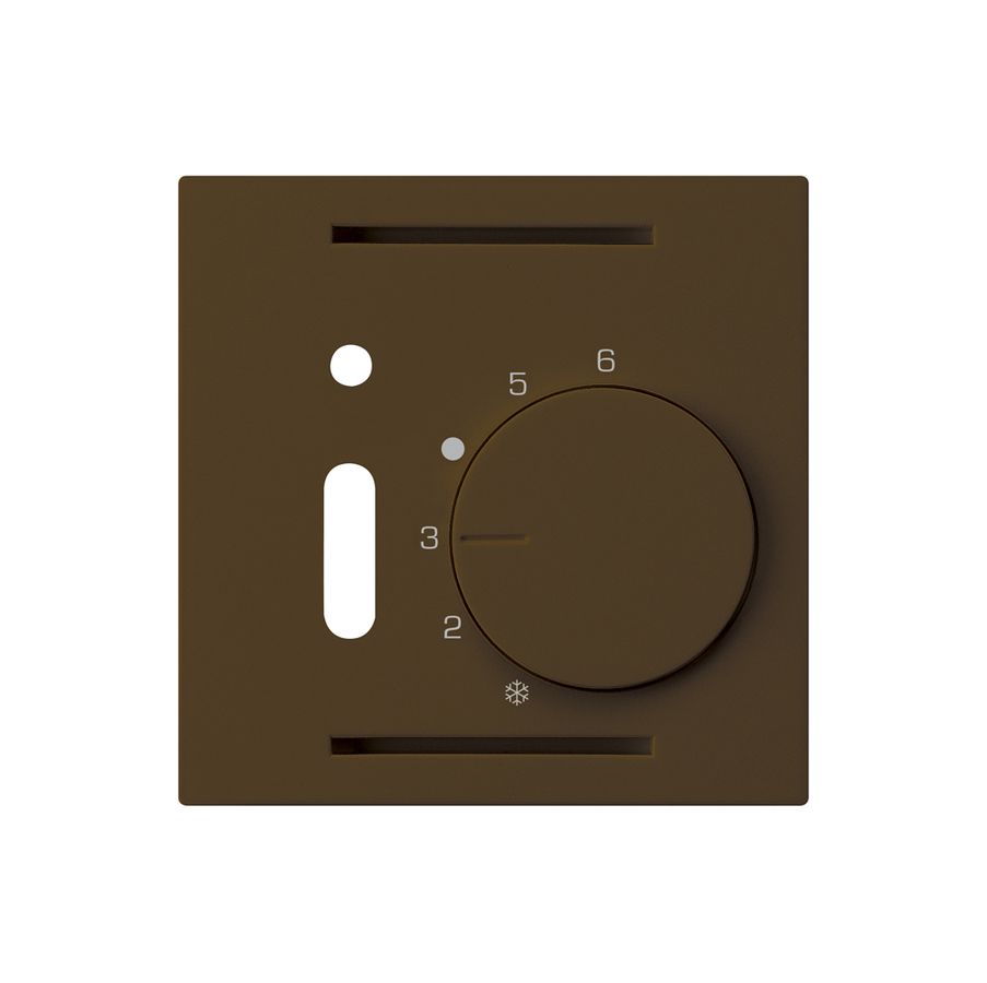 Kit frontale INC kallysto marrone per termostato ambiente con interruttore