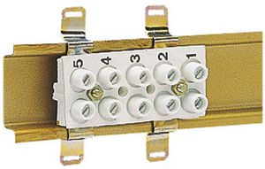 Verbindungsklemme Hager 2×5×4mm² nummeriert 1…5