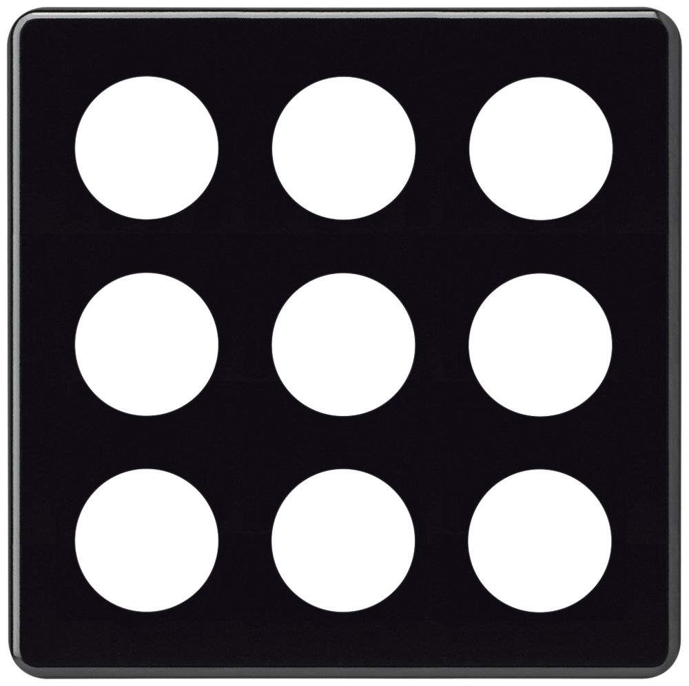 Abdeckplatte basico 3×3 9×43mm schwarz