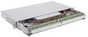 Rangierfeld LWL 19" UniRack2 1HE 6×E-2000-Compact OM3