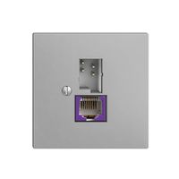 Dose T+T 6P/1×RJ45 DSL-Breitband EDIZIOdue silver