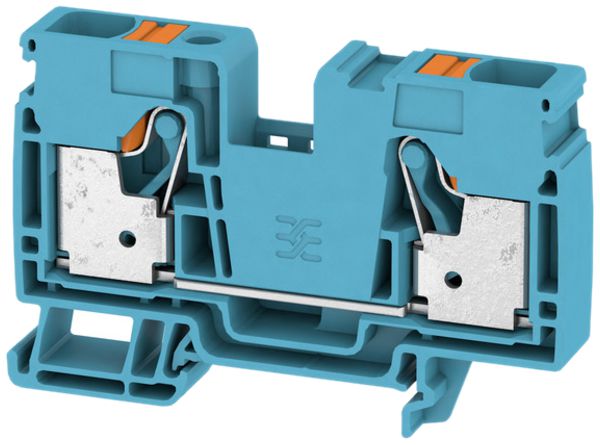 Borne de passage Weidmüller A2C PUSH IN 2×16mm² TS35 bleu