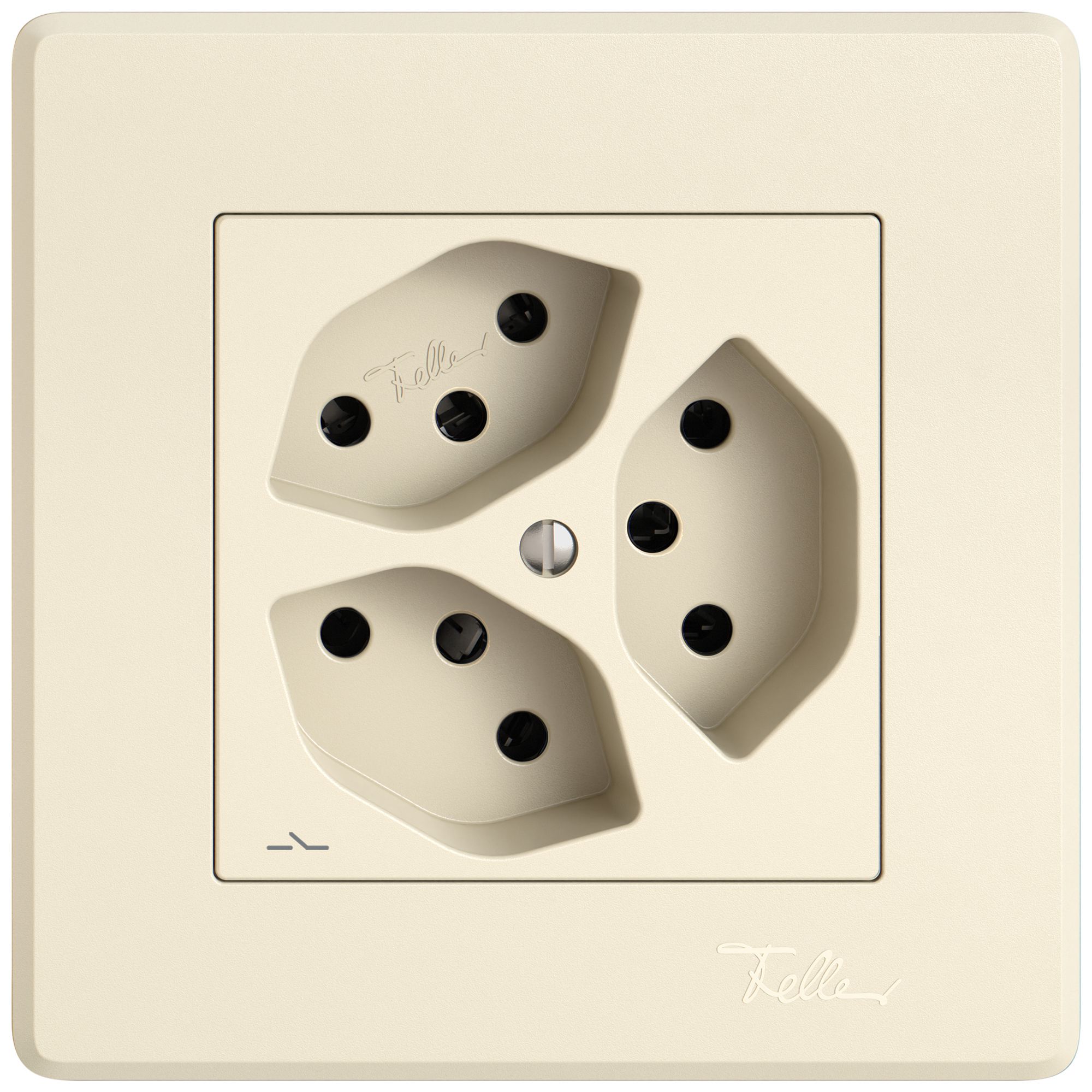 Prise ENC EDIZIO.liv SNAPFIX® 3×T13 1×S cr