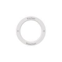 Kennscheibe NEVO, f.Drehschalter, 0-Kochen-0-Waschen, weiss