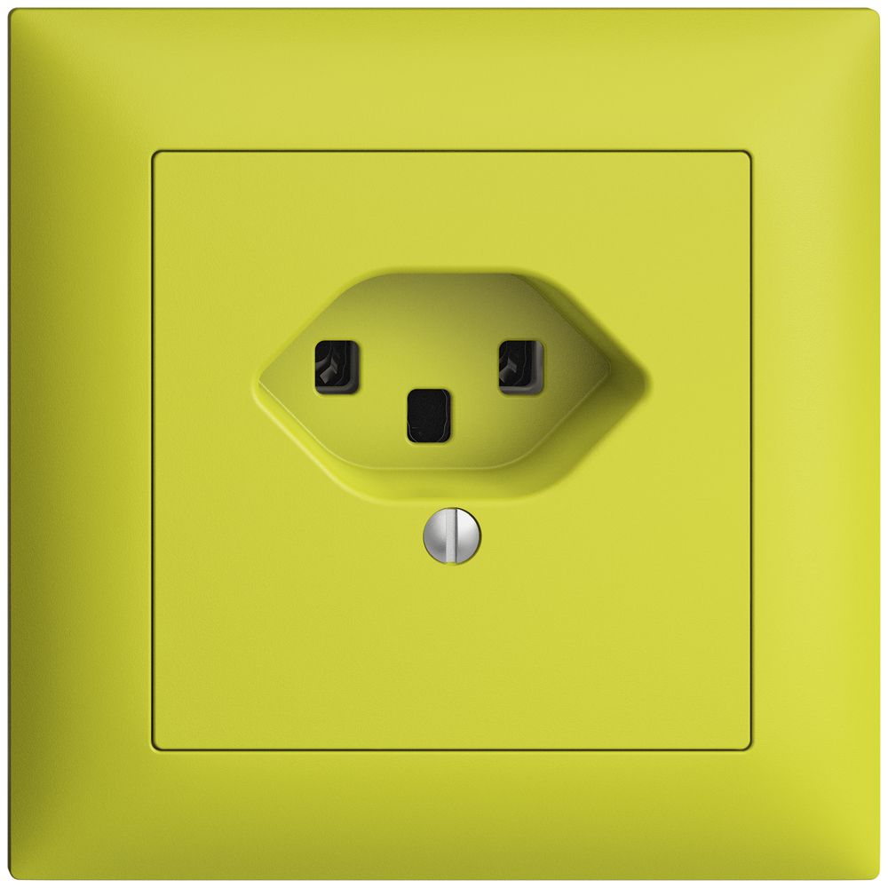 Prise ENC EDIZIOdue T23 16A lemon, bornes à vis