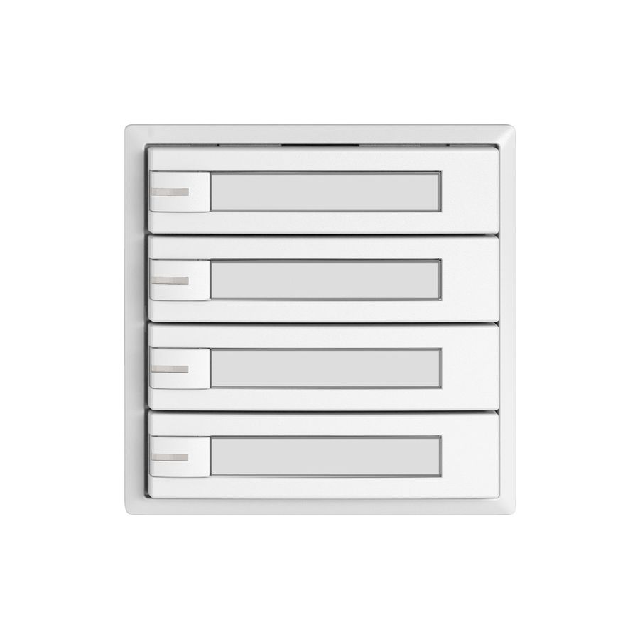 Pulsante KNX RGB EDIZIO.liv SNAPFIX® sensore temp.RGB-LED targ.4× com.1T bi