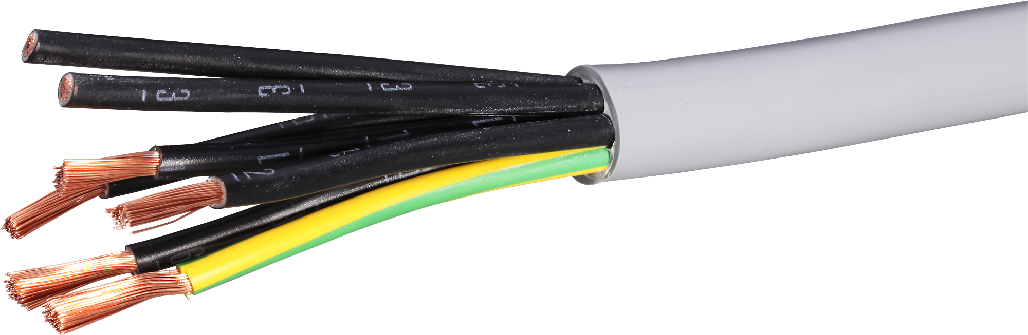 Steuerkabel LiYY 7×6mm² nummeriert grau