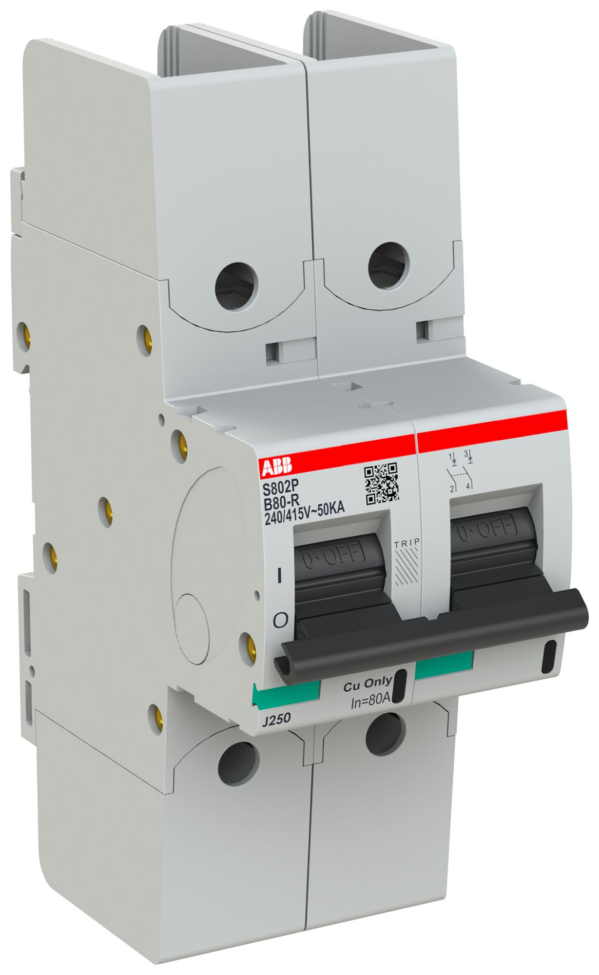 Leitungsschutzschalter ABB S802P-B80-R 2P 400V B-80A 50kA 3TE