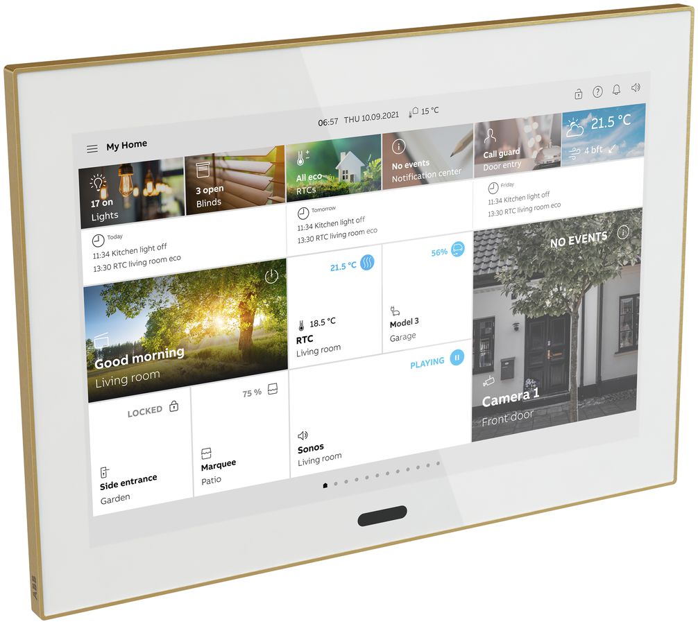 Touchpanel 10" ABB-SmartTouch, KNX/free@home/ABB-Welcome, weiss/Gold
