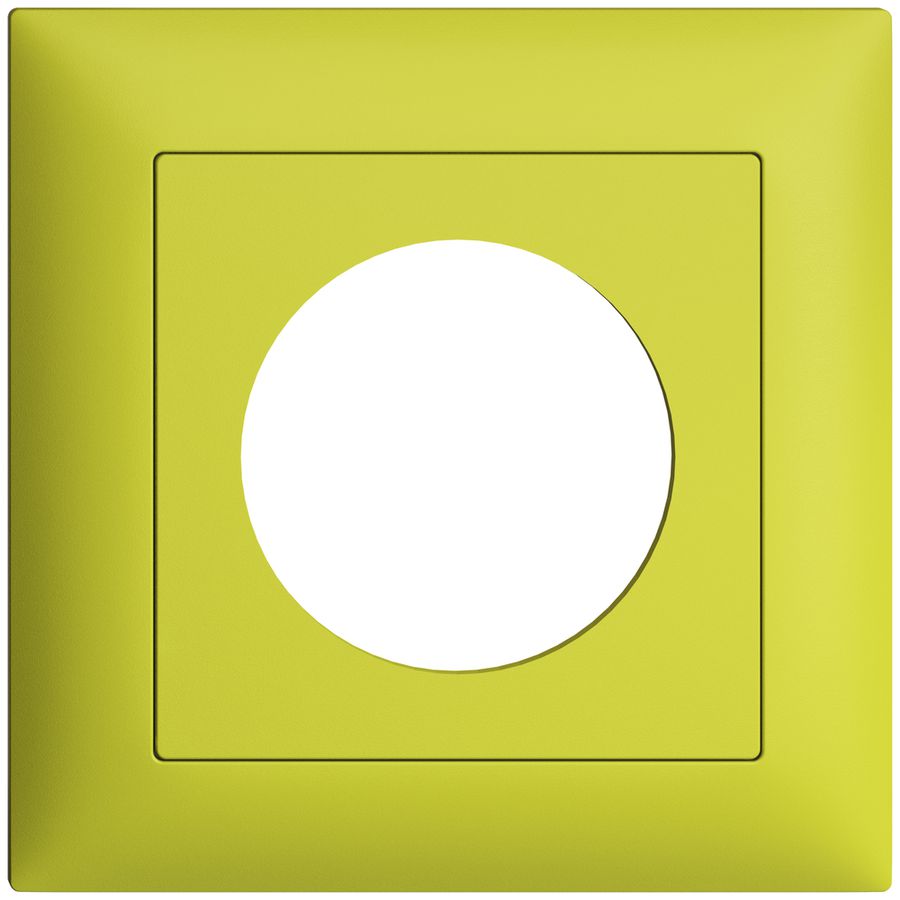 UP-Frontset EDIZIOdue lemon 88×88mm mit Bohrung 43mm