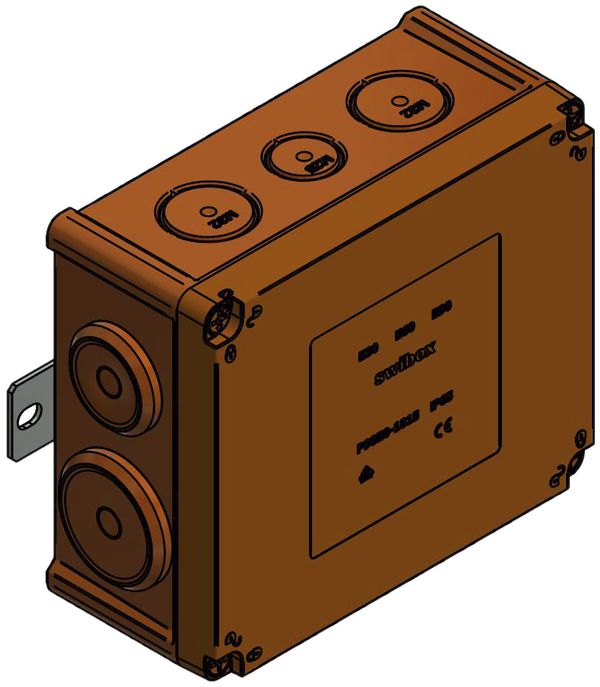 Boîte de passage AP Swibox P90E0 E30-E90 IP65 175×150×80mm (5×2)×16mm² ora