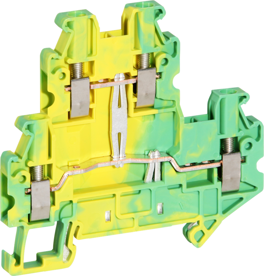 Morsetto a 2 piani 0.14…4mm² verde/giallo UTTB 2.5-PE