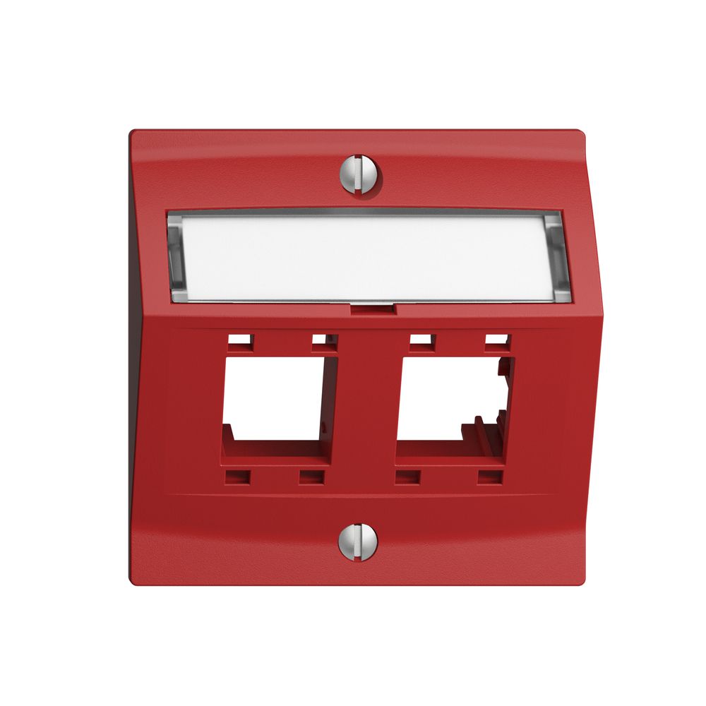 Kit de montage EDIZIOdue, avec capot de sortie oblique, pour 2×RJ45, berry