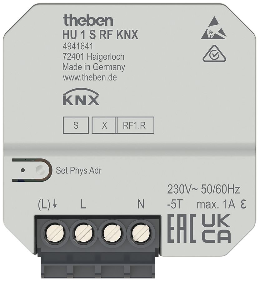 Actionneur de chauffage KNX ENC Theben HU 1 S RF 1-canal