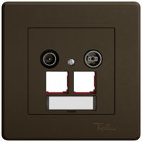 Presa multimedia INC TV-R EDIZIO.liv SNAPFIX® EASYNET p.2×RJ45 S-One 4dB ma