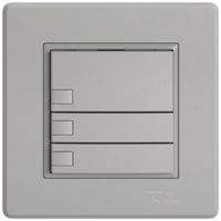 UP-KNX-Taster RGB EDIZIO.liv SNAPFIX® Temperaturfüh.o.LED 3×Taste 1-Tbed.hgu