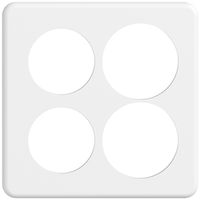 Abdeckplatte STANDARDdue 2×2 weiss 2×Ø50, 2×Ø58