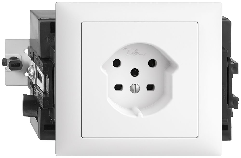 EB-Steckdose EDIZIOdue T15 weiss 49…69mm