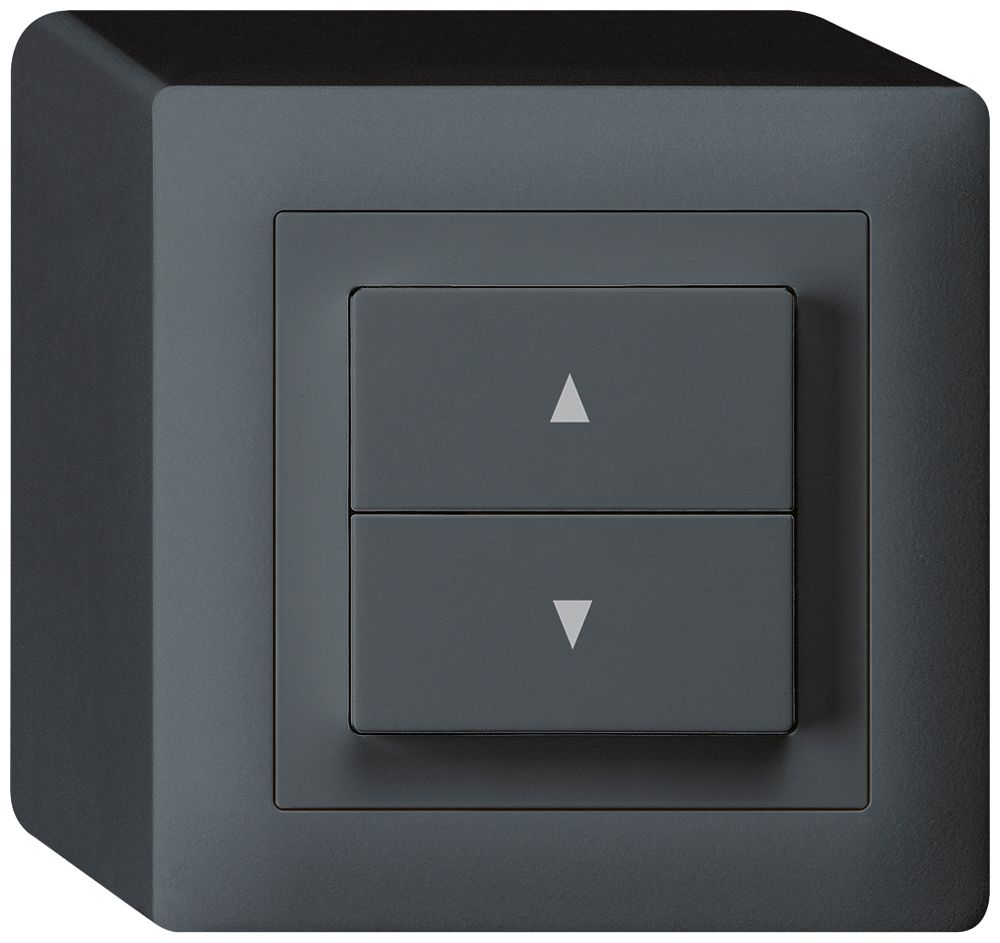 Interrupteur pour stores AP kallysto 2 touches anthracite bornes enfichables