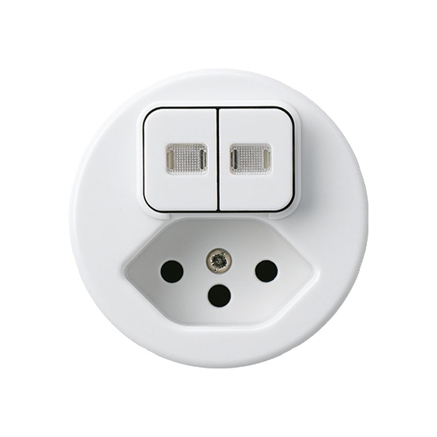 Einsatz zu Leuchtkombination 1/3+3/1L+Typ 13 basico weiss 2 Linsen