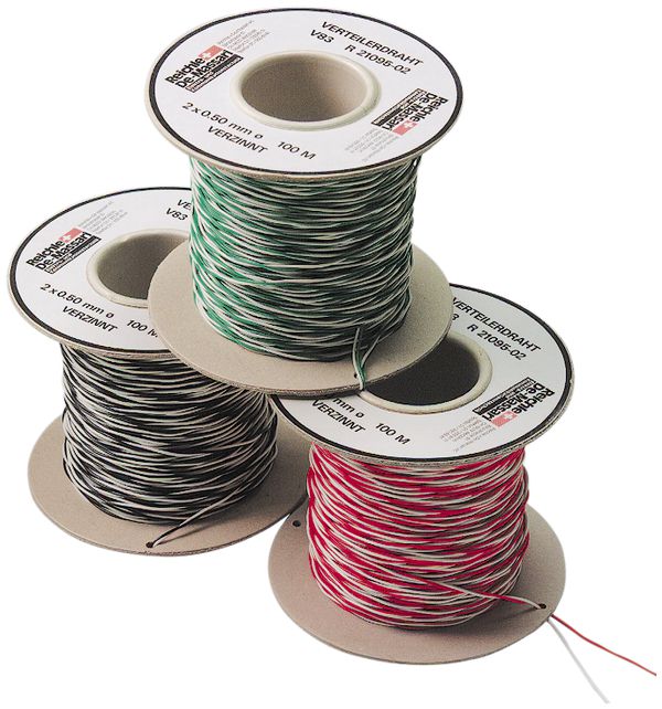 Verteilerdraht R&M V83 1×0.5mm weiss